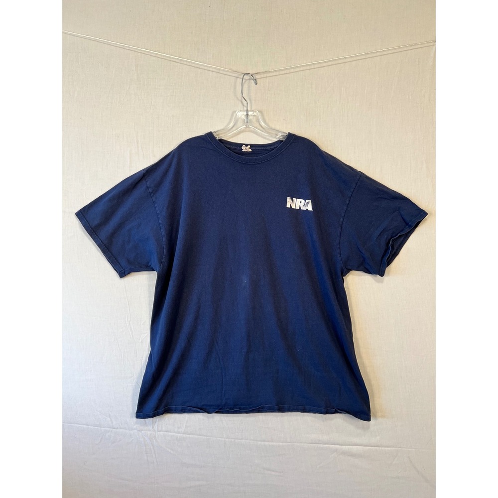 Delta Magnum Weight Mens 2XL Navy Blue NRA Keep Calm and Carry Guns T-Shirt 3426